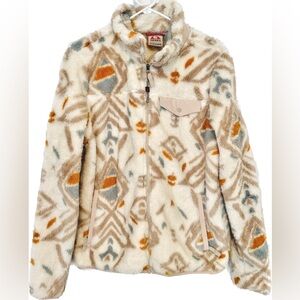 Gerry Cream and Orange Patterned soft Jacket